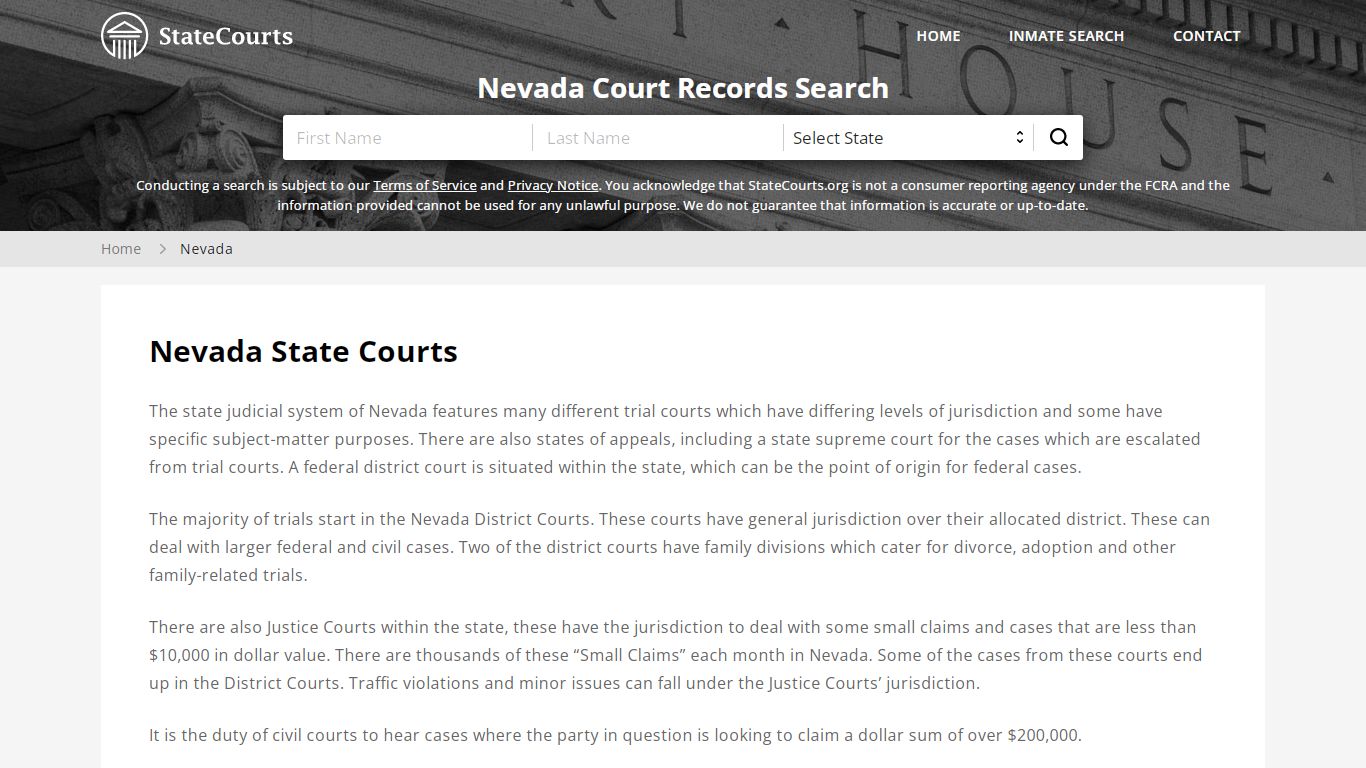 Nevada Court Records - NV State Courts